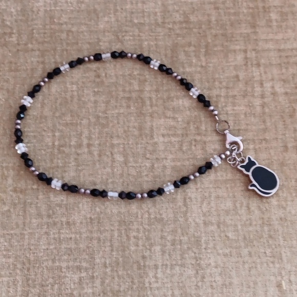 Kitty Cat Charm Ankle Bracelet - Picture 3 of 5